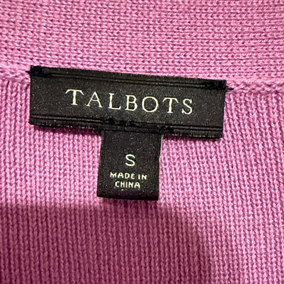 Talbots Women's Lavender Cardigan Sweater - Picture 2 of 2